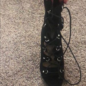 Black lace Stilettos, Never Wore, Size 9 Woman.